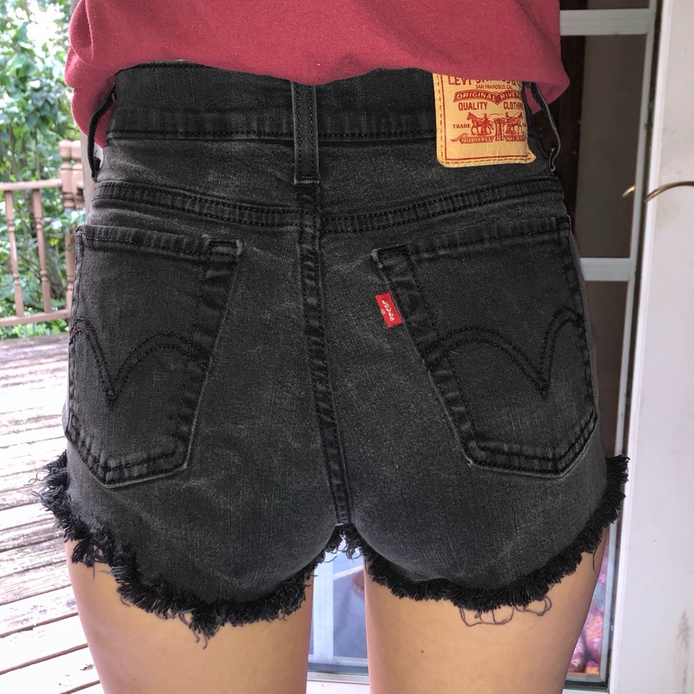 Levi’s Black Denim Cutoff shorts